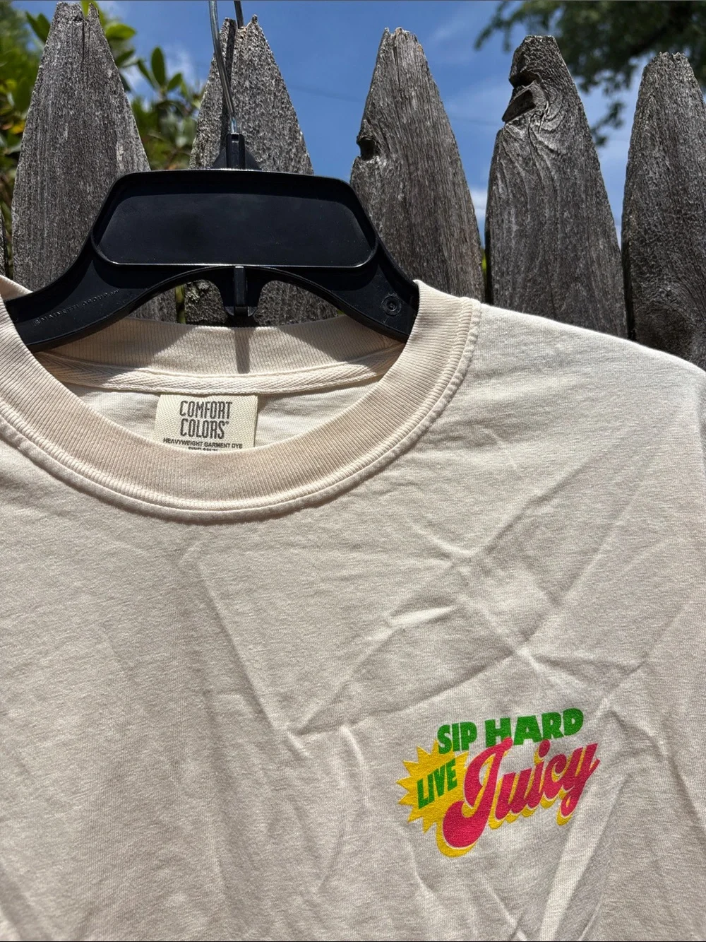 Comfort Colors large Sip Juicy nice cotton tee. NWOT!